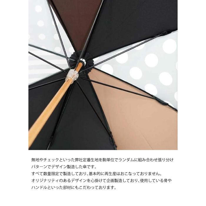 【完売】新品FORME ORIGINAL 晴雨兼用傘 ブラウンドット RING（プラスリング）晴雨兼用傘 数量限定 ブラウン ドット ストライプ