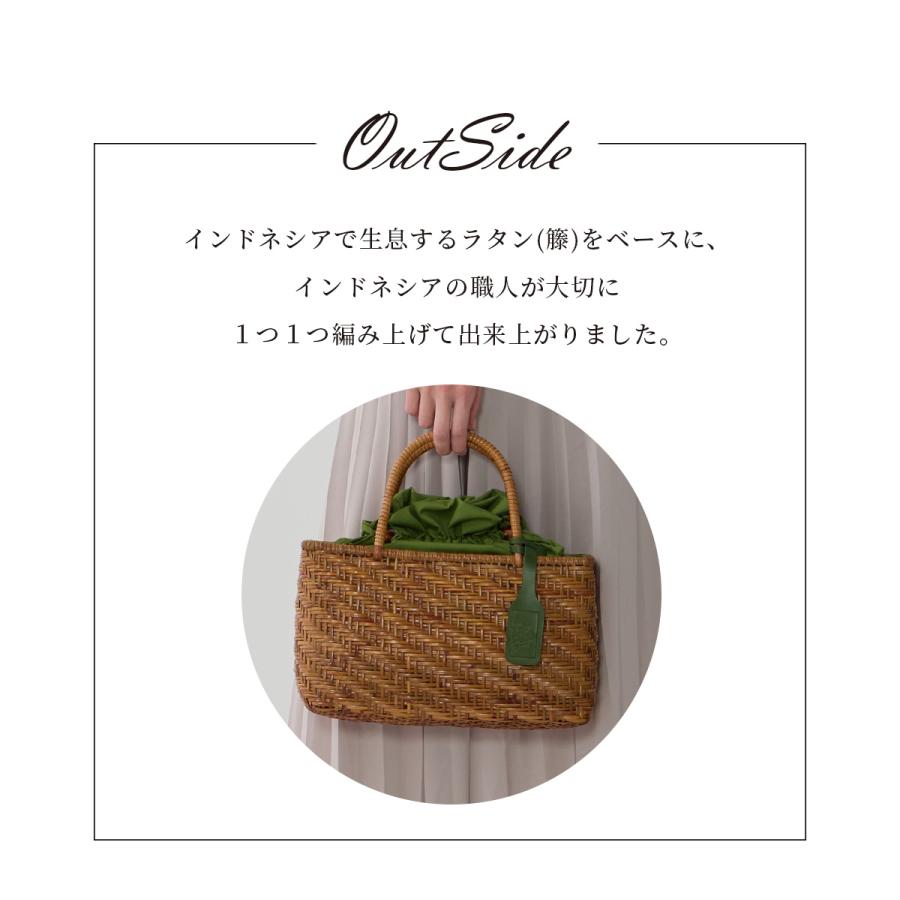 在庫一掃SALE】 かごバッグ 本革 ラタン 和装 巾着 浴衣 ハンドバッグ