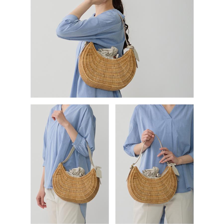 美品⚫︎AMERI Vintage MEDI カゴバッグ ラタン Ameri（アメリ）の「MEDI TRAPEZE RATTAN COMBI BAG（かごバッグ