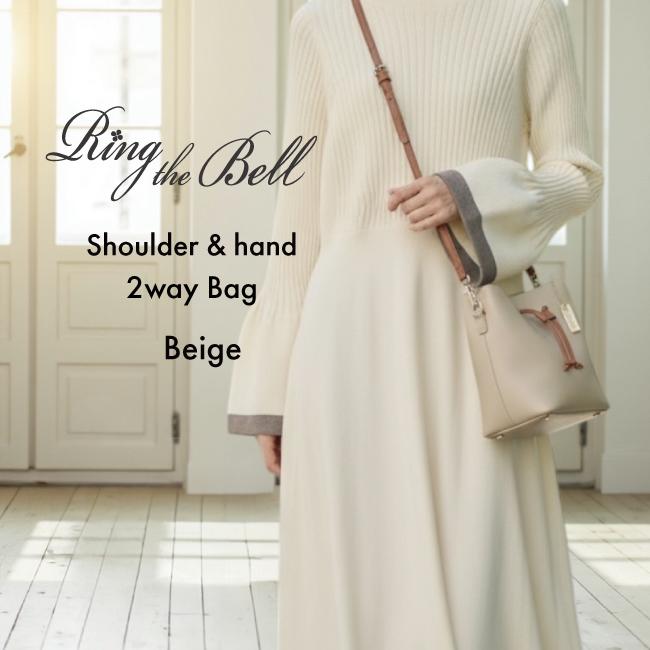 Ring the Bell リングザベル 2way ショルダーバッグ ハンドバッグ レディース カジュアル ビーガンレザー シック シンプル  肩かけ 上品 23058B 全世代向け |  | 07