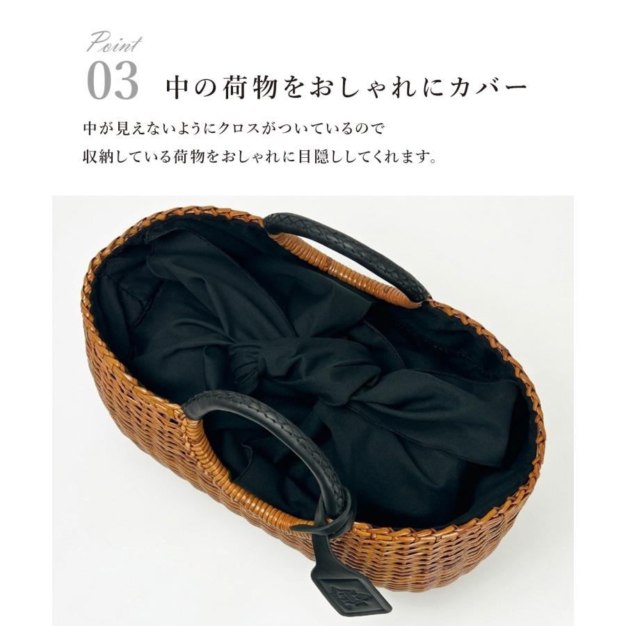 かごバッグ 本革 ラタン 和装 巾着 浴衣 ハンドバッグ トート 大人 Angelus.A アンジェラスエー 26001 軽い 上品 可愛い シンプル 夏 母の日の画像