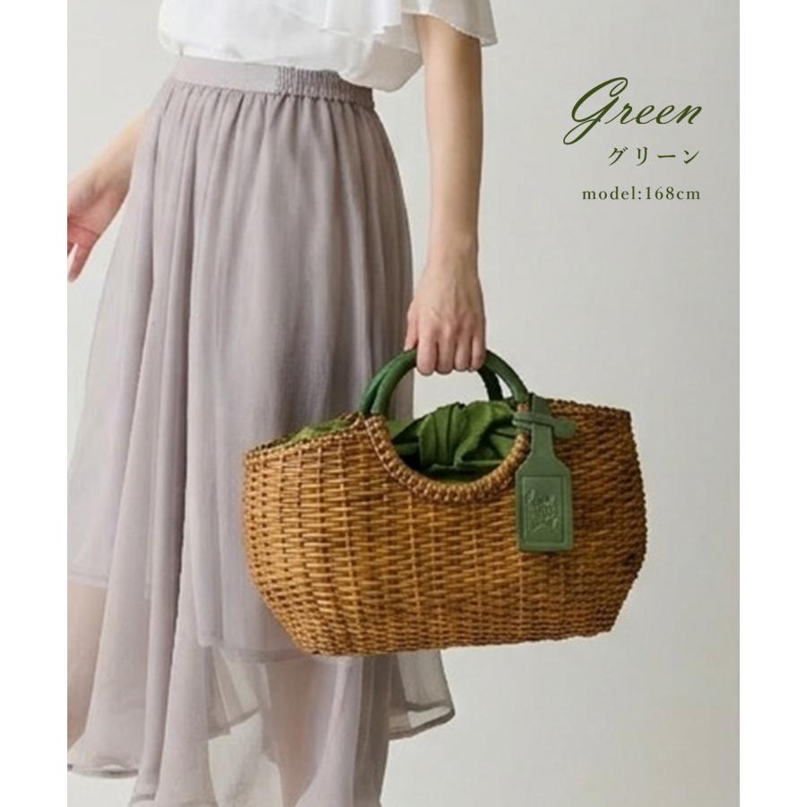 かごバッグ 本革 ラタン 和装 巾着 浴衣 ハンドバッグ トート 大人 Angelus.A アンジェラスエー 26001 軽い 上品 可愛い シンプル 夏 母の日の画像