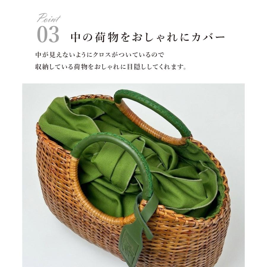 かごバッグ 本革 ラタン 和装 巾着 浴衣 ハンドバッグ トート 大人 Angelus.A アンジェラスエー 26002 軽い 上品 可愛い シンプル 夏 母の日の画像