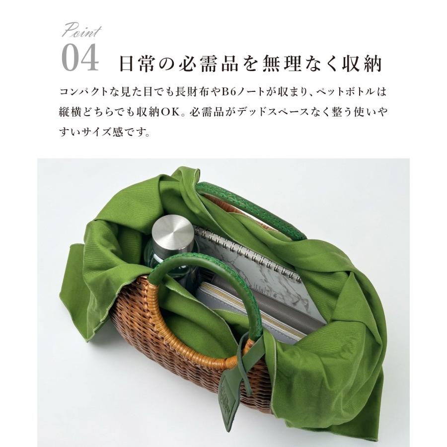 かごバッグ 本革 ラタン 和装 巾着 浴衣 ハンドバッグ トート 大人 Angelus.A アンジェラスエー 26002 軽い 上品 可愛い シンプル 夏 母の日の画像