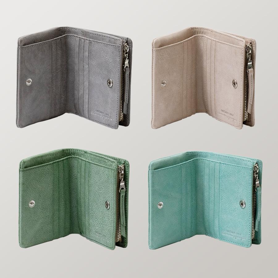 折り財布 二つ折り財布 本革 牛革 折財布 ミニ財布 レディース