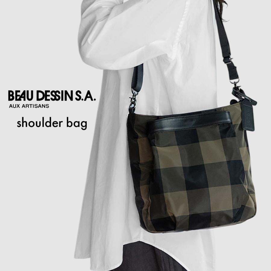 beau dessin（ボーデッサン） チュール ショルダーバッグ チェック 