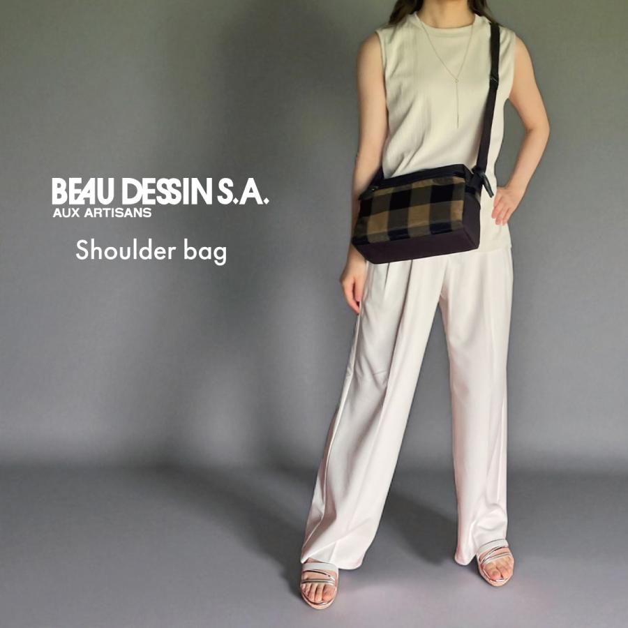beau dessin（ボーデッサン） チュール ショルダーバッグ チェック 
