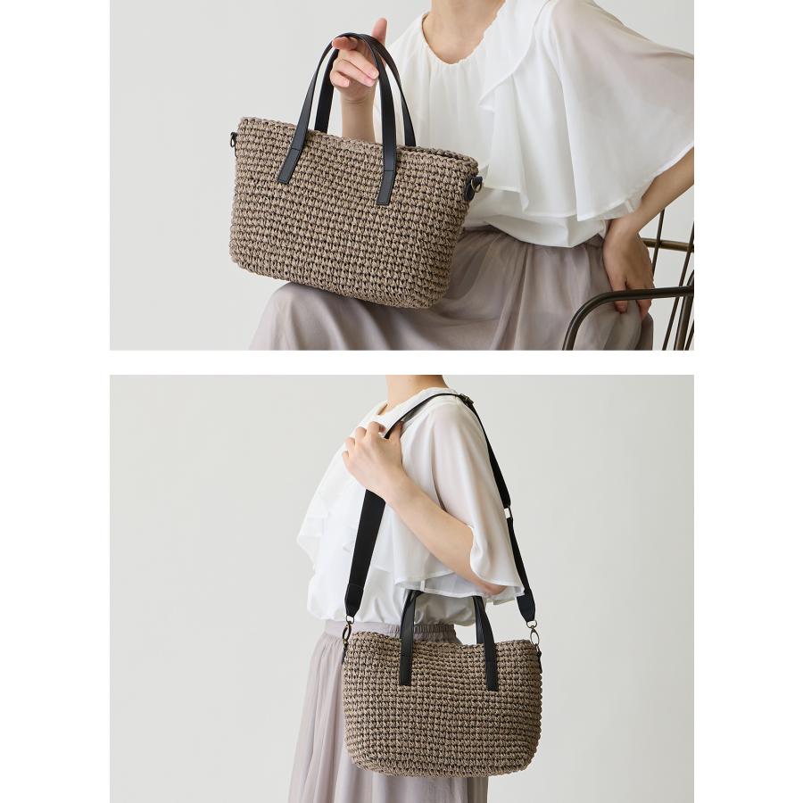 かごバッグ 2wayショルダーバッグ 斜めがけ トートバッグ ハンドバッグ