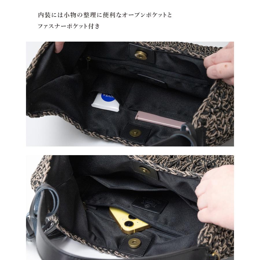 かごバッグ トートバッグ 透かし編み ワンショルダーバッグ ハンドバッグ 浴衣 手提げ 本革 軽量 ペーパー レザーハンドル 夏 ギフト 母の日 Angelus.A_19