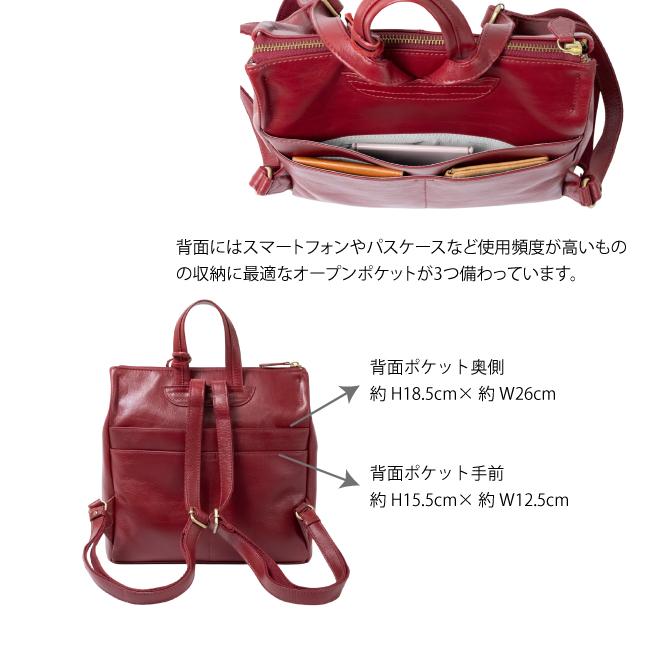 リュック レディース 本革 おしゃれ かわいい A5 シンプル カジュアル ファスナー リュックサック Angelus.A アンジェラスエー S-17019 ギフト 母の日の画像