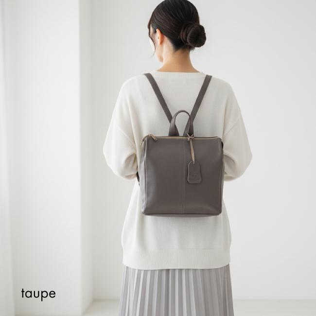 リュック レディース 本革 おしゃれ かわいい A5 シンプル カジュアル ファスナー リュックサック Angelus.A アンジェラスエー S-17019 ギフト 母の日の画像