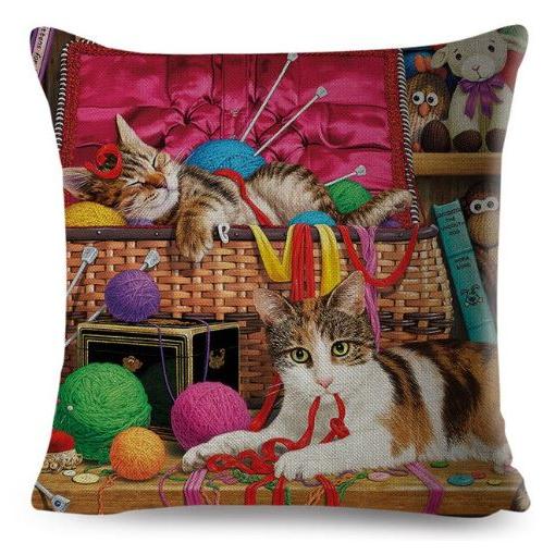 送料無料 猫 猫柄 おもしろ クッション カバー ケース かわいい 個性的 ユニーク 布製 ねこ ネコ グッズ 雑貨 Bavababgssba セレクトショップ Hassi 通販 Yahoo ショッピング