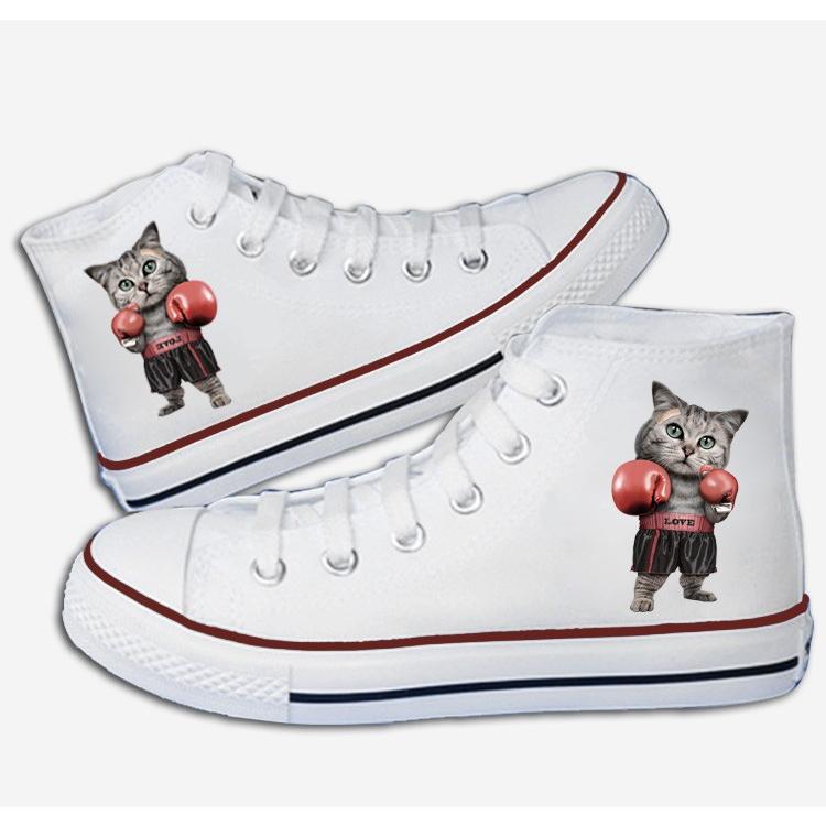 猫 猫柄 スニーカー シューズ レディース かわいい おもしろ ねこ ネコ グッズ 雑貨 キャラクター abattbaba セレクトショップ Hassi 通販 Yahoo ショッピング