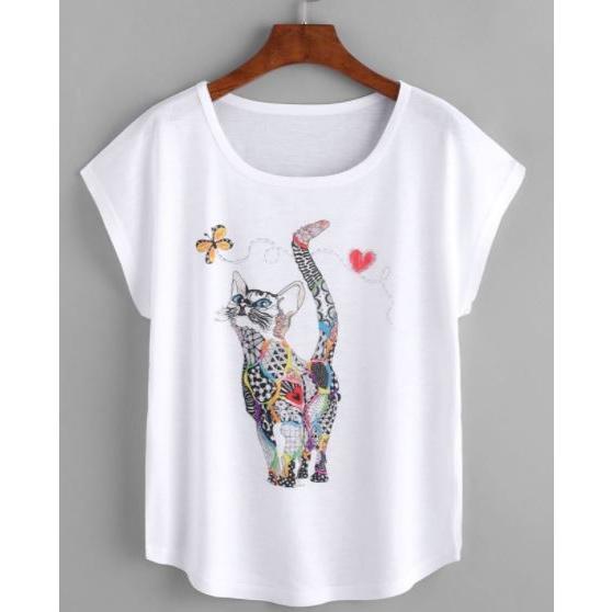 猫 猫柄 ｔシャツ トップス おしゃれ かわいい 半袖 ユニーク 個性的 ねこ ネコ グッズ 雑貨 Ct30 セレクトショップ Hassi 通販 Yahoo ショッピング