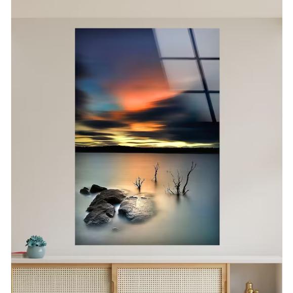 ガラスアート パネルアート 風景画 和風 abstract おしゃれ ウォール  