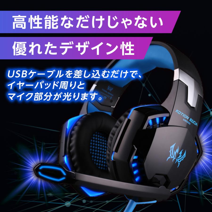 ゲーミングヘッドセット 有線 usb ヘッドフォン イヤホン マイク