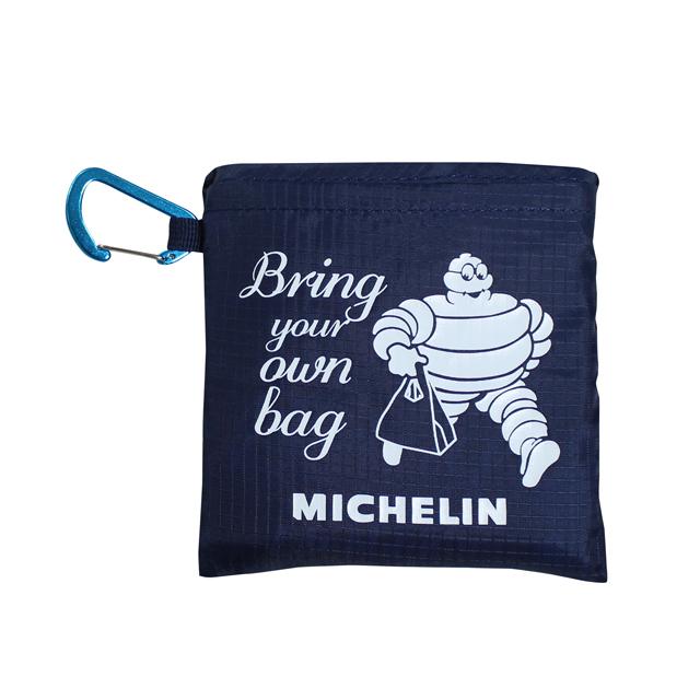 ミシュラン（MICHELIN） パッカブル エコバッグ ネイビー カナビラ 付