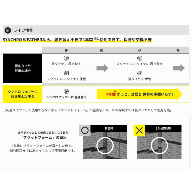 DUNLOP（ダンロップ） 155/65R14 オールシーズンタイヤ 新品4本セット