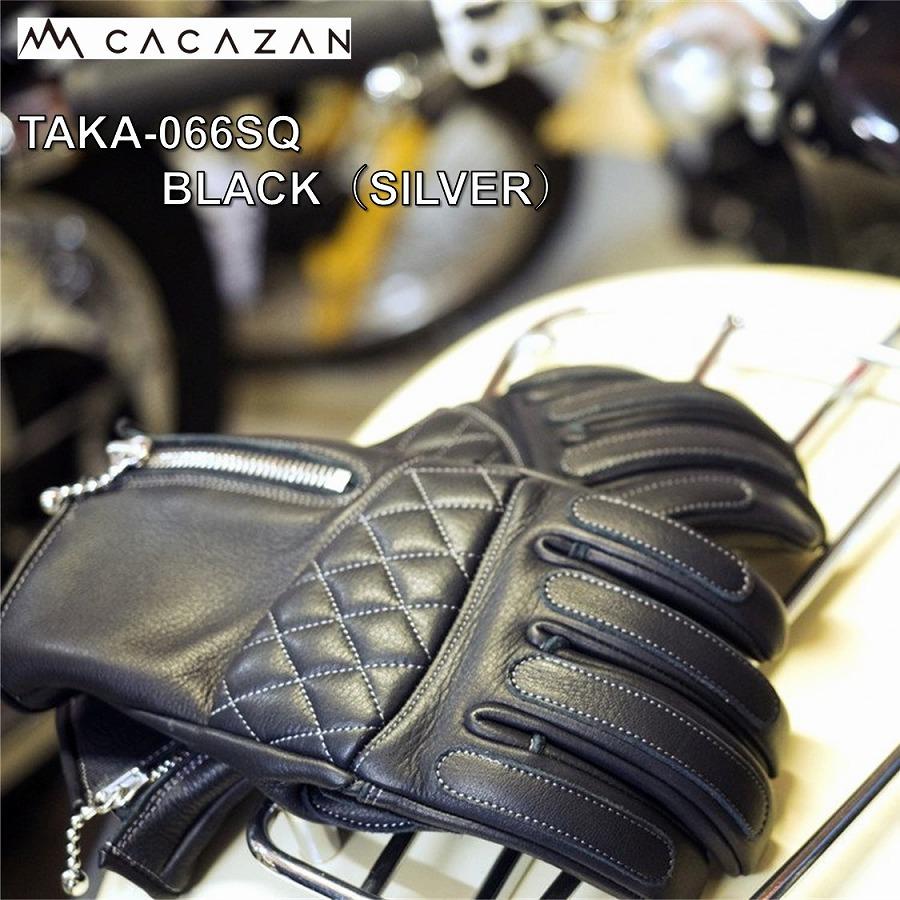 BLACK（GOLD）ブラック TAKA-066SQ CACAZAN TAKA-066SQ　BLACK（SILVER） CACAZAN × ブラック ゴールド バイクウェア・装備