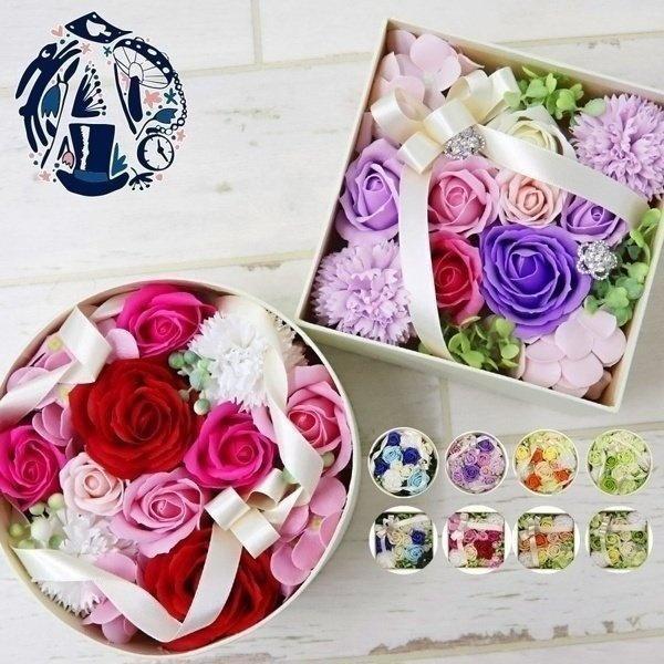 フレグランス ソープフラワー ボックス フラワーソープ プレゼント 石鹸 花 ギフト 誕生日 プレゼント 石けん シャボンフラワー 通販 おばあちゃん Hana 077 カヴァティーナ レディース通販館 通販 Yahoo ショッピング