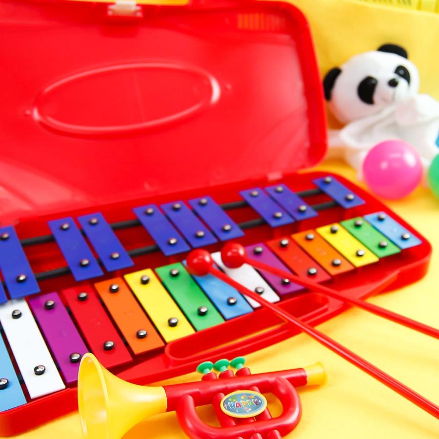 名入れ対応】鉄琴 25音 打楽器 子ども 学び 知育 軽量 おもちゃ鉄琴