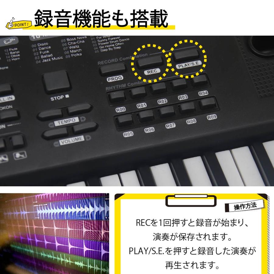 キーボード 電子ピアノ ミニ コンパクト ポータブル 軽量 61鍵盤 デジタル マイク 楽器 譜面台 プレゼント 初心者 入門 電池 レッスン 練習 キーボード 電子ピアノ ミニ コンパクト ポータブル 軽量 61鍵盤 デジタル マイク 楽器 譜面台 プレゼント 初心者 入門 電池 レッスン 練習