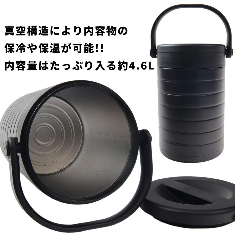 専用保冷剤付き ワークマン 真空ハイブリッドコンテナ ブラック 500mL