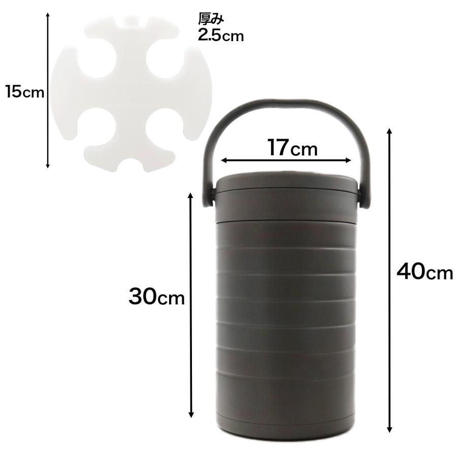 専用保冷剤付き ワークマン 真空ハイブリッドコンテナ ダークブラウン