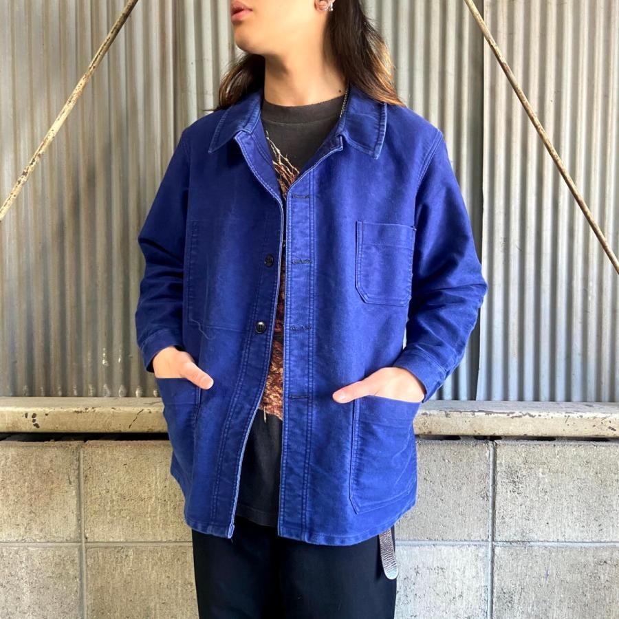 美品フレンチ50' ワークジャケットモールスキンフランス製Mサイズ