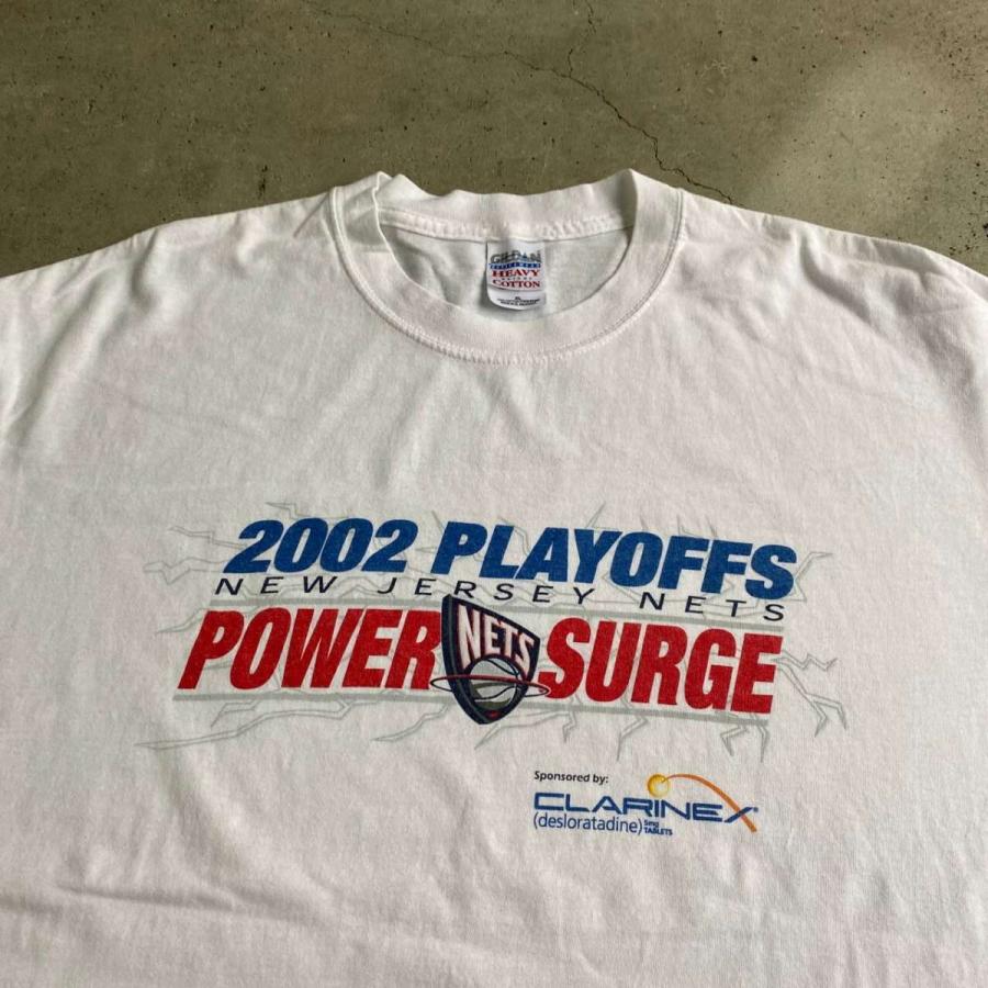 00年代 NBA バスケットボール NEW JERSEY NETS ニュージャージー・ネッツ 企業ロゴ チームロゴ プリントTシャツ メンズ