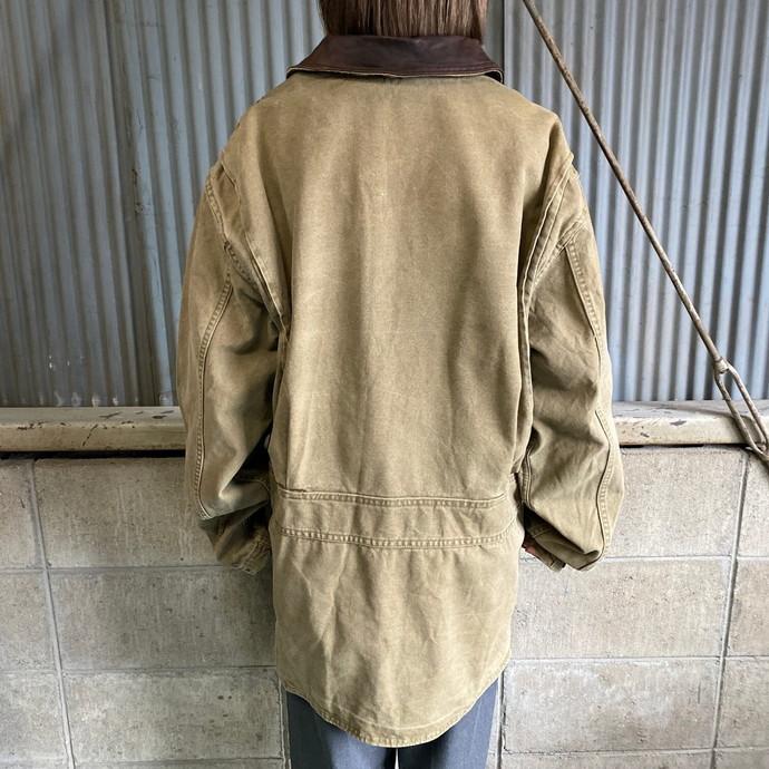 USA製 80年代 WOOLRICH ウールリッチ レザー襟 ハンティングジャケット 