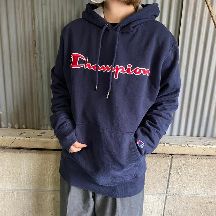 チャンピオン Champion スクリプトロゴ スウェットパーカー ネイビー