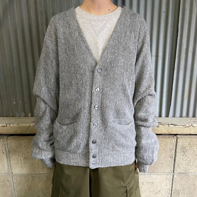 60年代 Sears シアーズ 無地 アクリルニットカーディガン メンズM