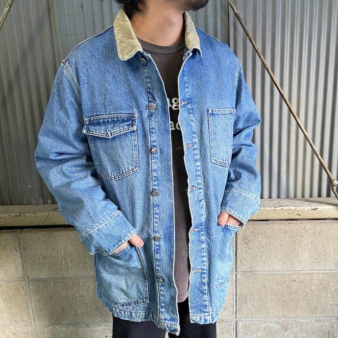 90年代 CAMAIEU コーデュロイ襟 デニムカバーオール メンズL