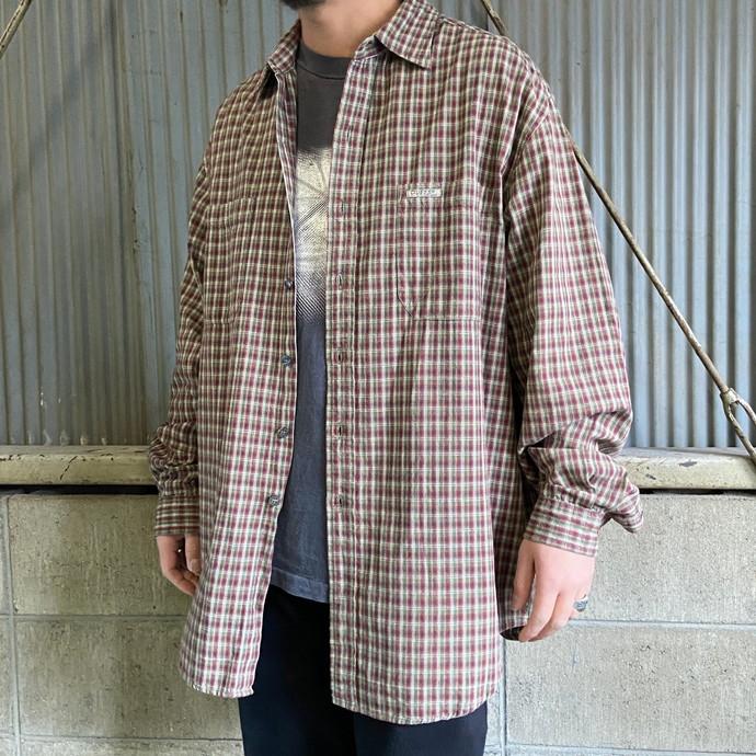 ビッグサイズ 90年代 GUESS JEANS ゲス チェックシャツ メンズ2XL 