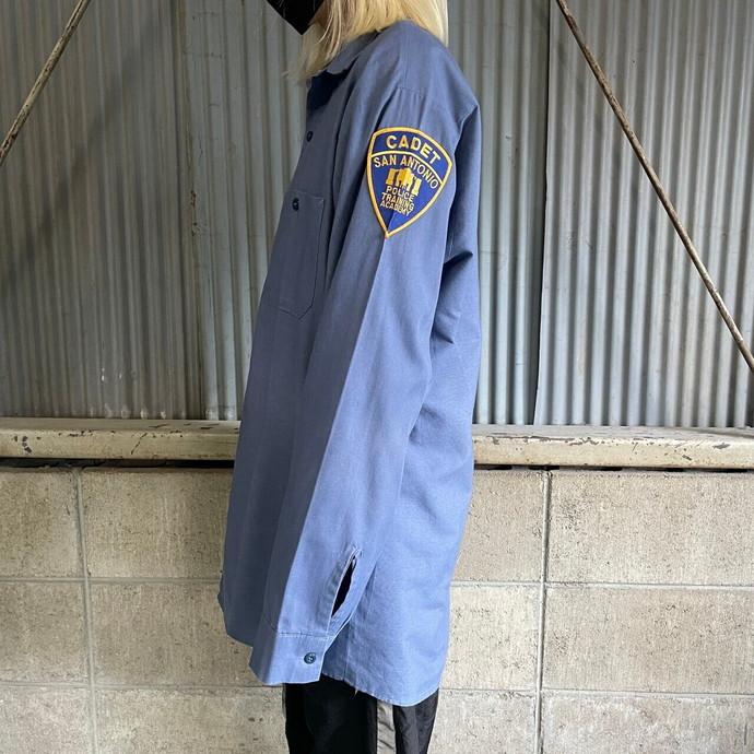 REDKAP レッドキャップ San Antonio Police Training Academy 警察学校 ワッペン 長袖 ワークシャツ メンズL｜caveused｜07