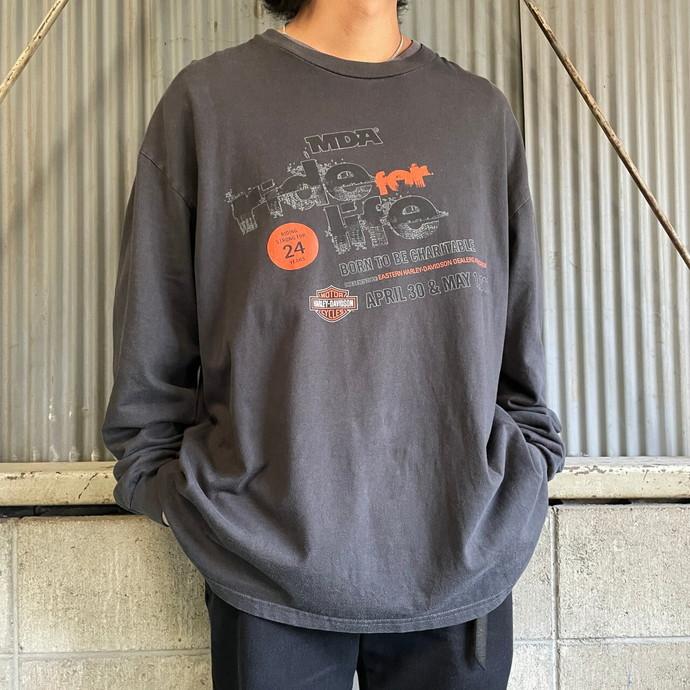 85%OFF!】 US古着 ハーレーダビッドソン 両面ロゴプリント ラグラン
