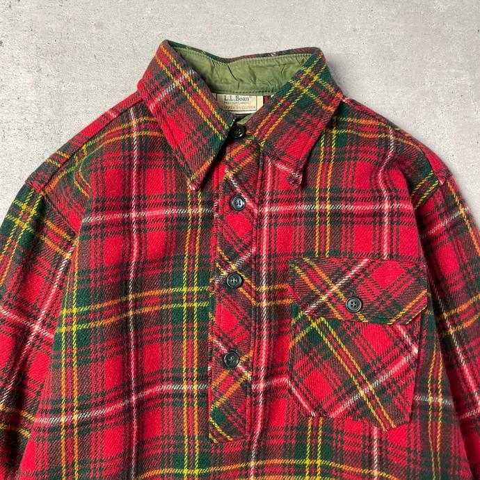 70~80年代 USA製 L.L.Bean エルエルビーン 長袖 チェック柄 ウール 