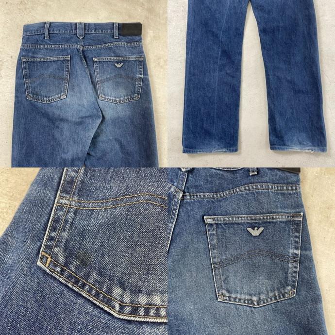 90年代〜00年代 ARMANI JEANS アルマーニジーンズ INDIGO002 デニムパンツ ストレート メンズW34｜caveused｜07