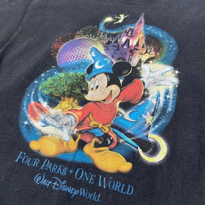 DISNEY WORLD ディズニーワールド  ミッキーマウス ティンカーベル キャラクタープリントTシャツ メンズM~L相当 レディースL｜caveused｜03