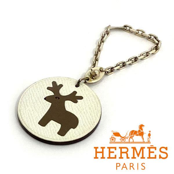 美品　HERMES 付属品付き アニマル チャーム ねずみ マウス キーホルダー ⭐希少⭐HERMES エルメス アニマル キーチェーン チャーム マウス