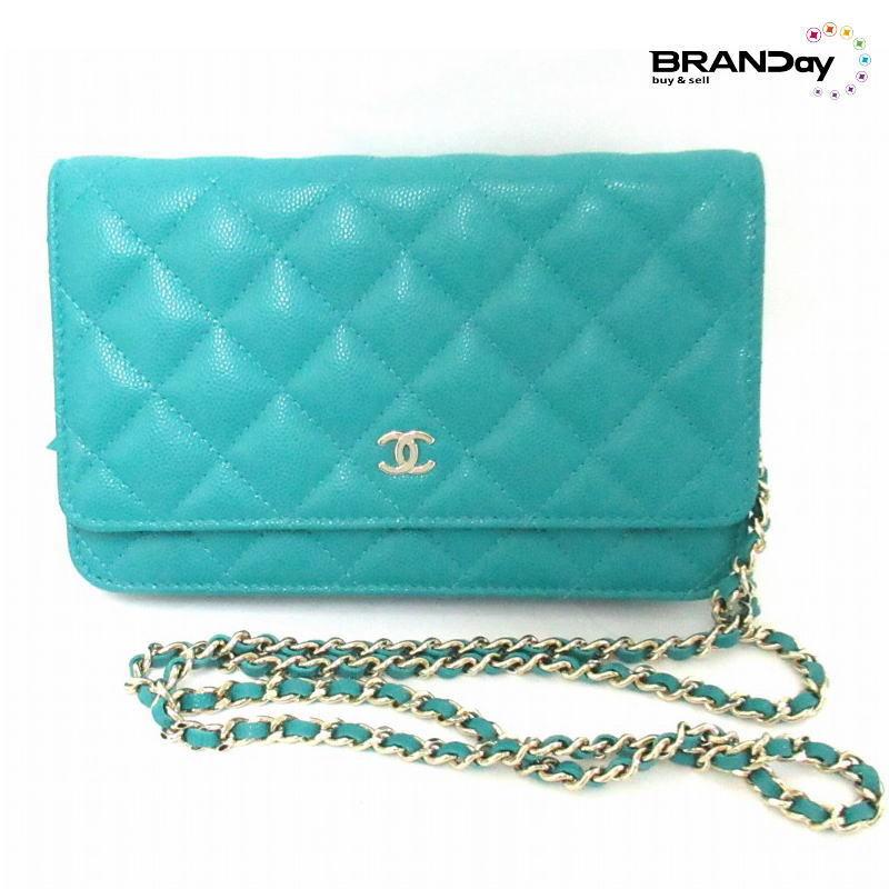 Chanel シャネル A チェーンウォレット ショルダーバッグ ソフトキャビアスキン ターコイズブルー Cawcaw カウカウ 通販 Yahoo ショッピング