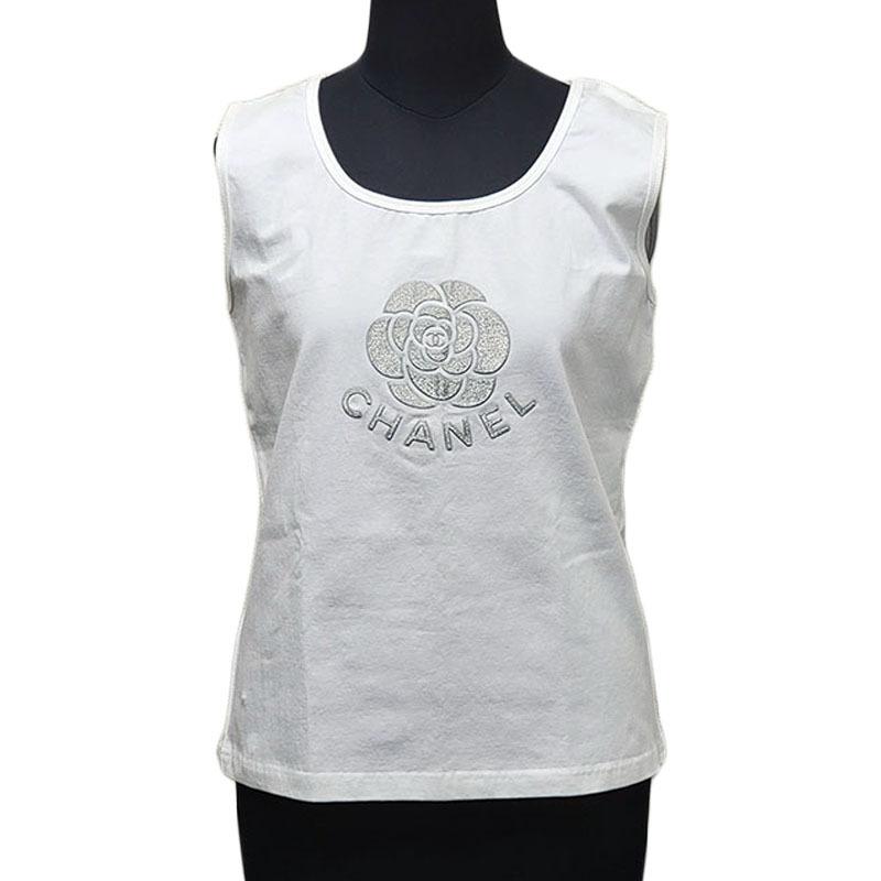 超歓迎】CHANEL シャネル カメリア Tシャツ サイズ40 タンクトップ