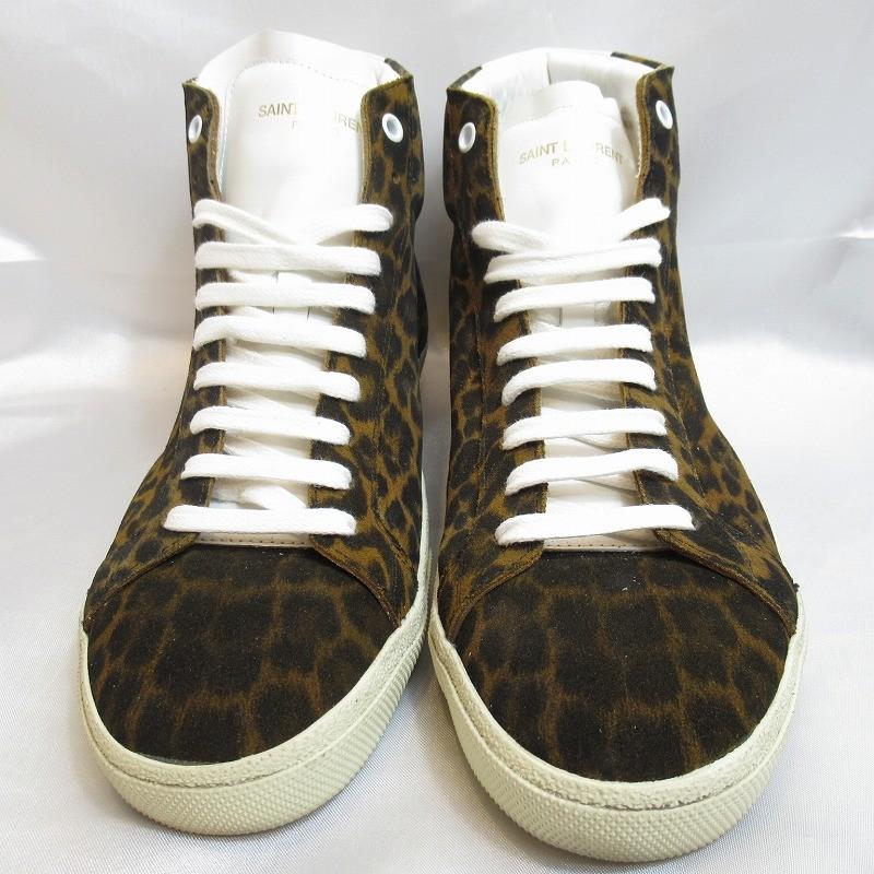Saint Laurent サンローラン レオパード ヒョウ柄 ハイカットスニーカー メンズ 40 2 1 9225 9225 Cawcaw カウカウ 通販 Yahoo ショッピング