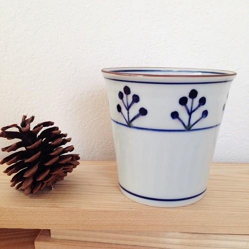 フリーカップ 湯呑 湯飲み 焼酎カップ 京都染付 陶峰窯 手作り