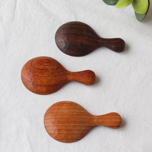 木製 茶さじ 丸型 甲斐幸太郎 水目桜/欅/ウォルナット 茶器 茶匙