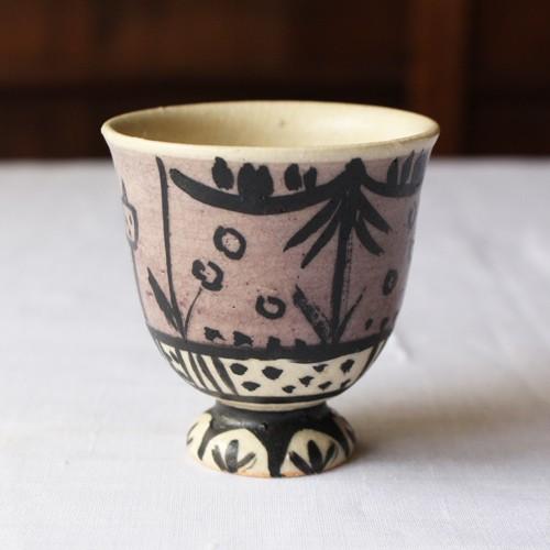 イラスト画 高盃ぐい呑み お猪口 水色 うす紫 廣川みのり 陶器 酒器 個性派 かわいい 0072 さいえ 通販 Yahoo ショッピング