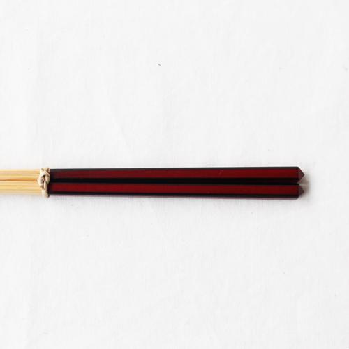 竹箸 ダイヤカット 赤/緑/黒 22.5cm 細め お箸 国産孟宗竹 |  | 01