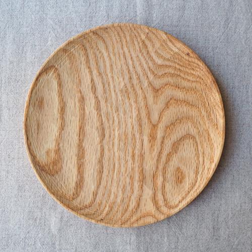 木製プレート 丸皿 18cm パン皿 甲斐幸太郎 レッドオーク 日本製 トレイ おしゃれ |  | 05