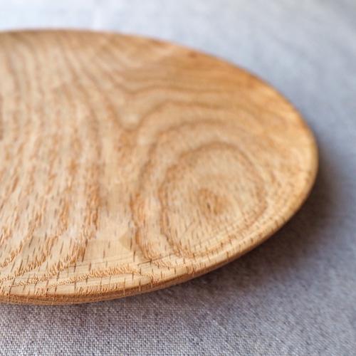 木製プレート 丸皿 18cm パン皿 甲斐幸太郎 レッドオーク 日本製 トレイ おしゃれ |  | 06